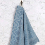 Cotton Geometric Jacquard Absorbent Bath Towel Set of 3 - Bath Towel by Superior Brand