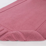 Leo Cotton Solid Modern Absorbent Heavy Washable Bath Mat Set of 2 - Bath Mats by Superior Brand