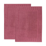 Leo Cotton Solid Modern Absorbent Heavy Washable Bath Mat Set of 2 - Bath Mats by Superior Brand