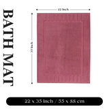 Leo Cotton Solid Modern Absorbent Heavy Washable Bath Mat Set of 2 - Bath Mats by Superior Brand