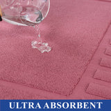 Leo Cotton Solid Modern Absorbent Heavy Washable Bath Mat Set of 2 - Bath Mats by Superior Brand