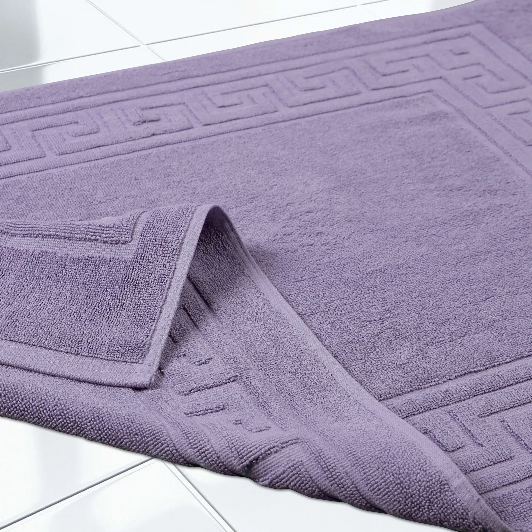 Egyptian Cotton Greek Key Infinity Border Bath Mat Set of 2 - Bath Mats by Superior Brand