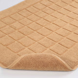 Nora Cotton Solid Absorbent Thick Checkered Washable Bath Mat Set of 2 - Bath Mats by Superior Brand