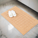 Nora Cotton Solid Absorbent Thick Checkered Washable Bath Mat Set of 2 - Bath Mats by Superior Brand