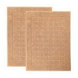 Nora Cotton Solid Absorbent Thick Checkered Washable Bath Mat Set of 2 - Bath Mats by Superior Brand