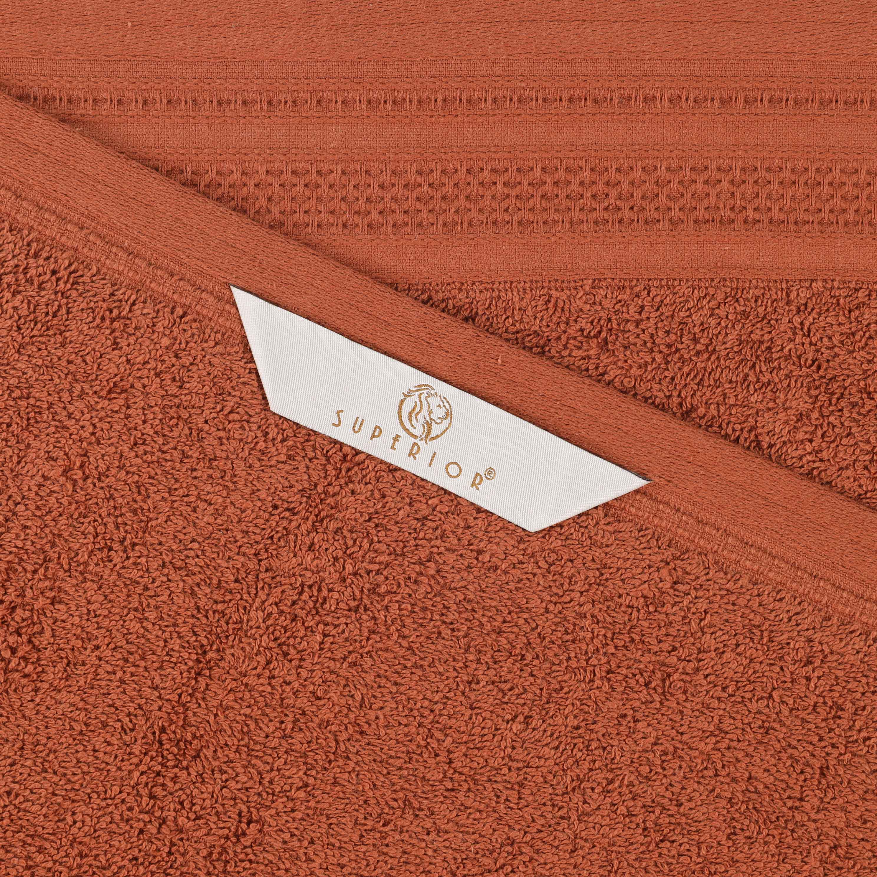 Cotton Waffle Border Towel Set 12-Piece - Honeycomb - Towel Set by Superior Brand