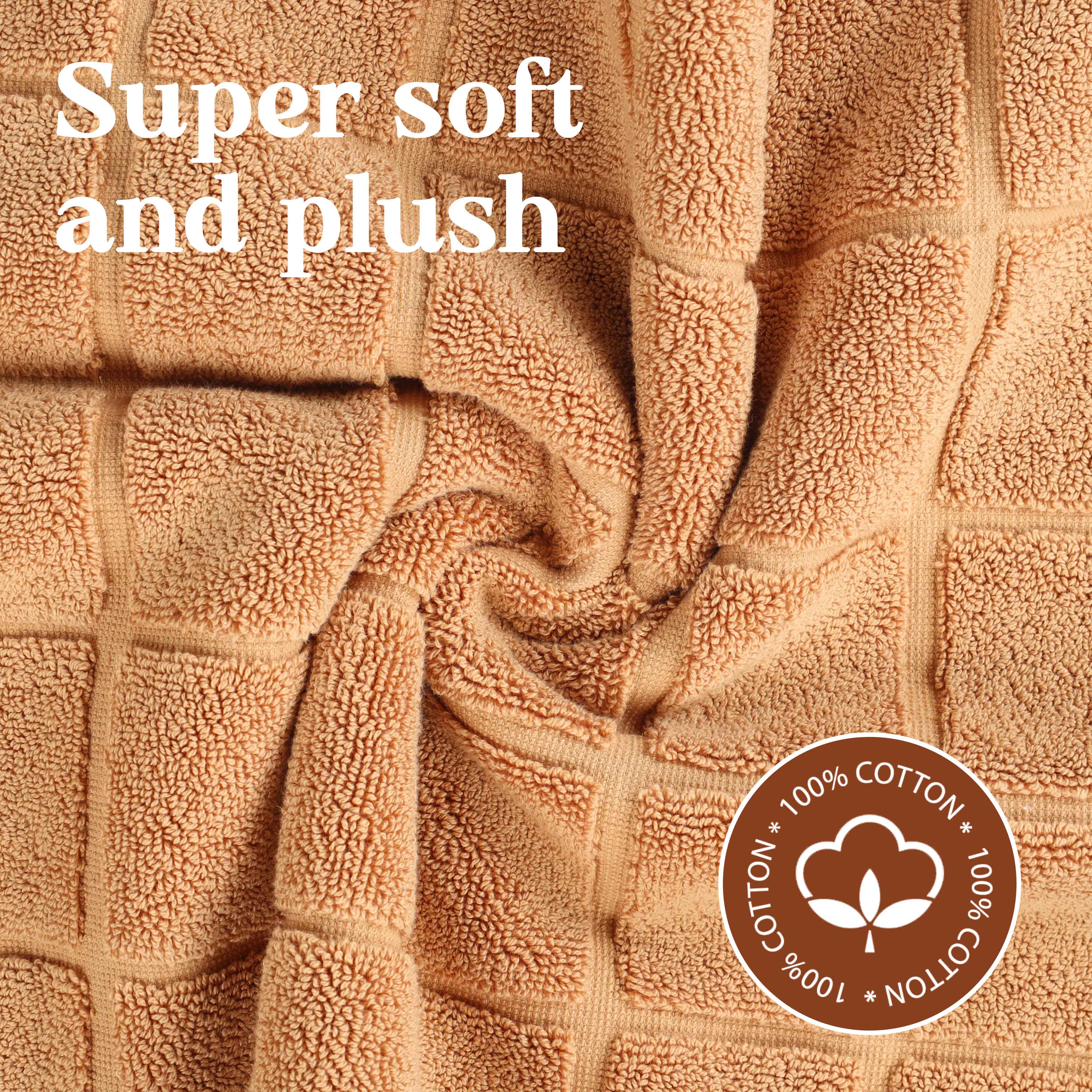 Nora Cotton Solid Absorbent Thick Checkered Washable Bath Mat Set of 2 - Bath Mats by Superior Brand