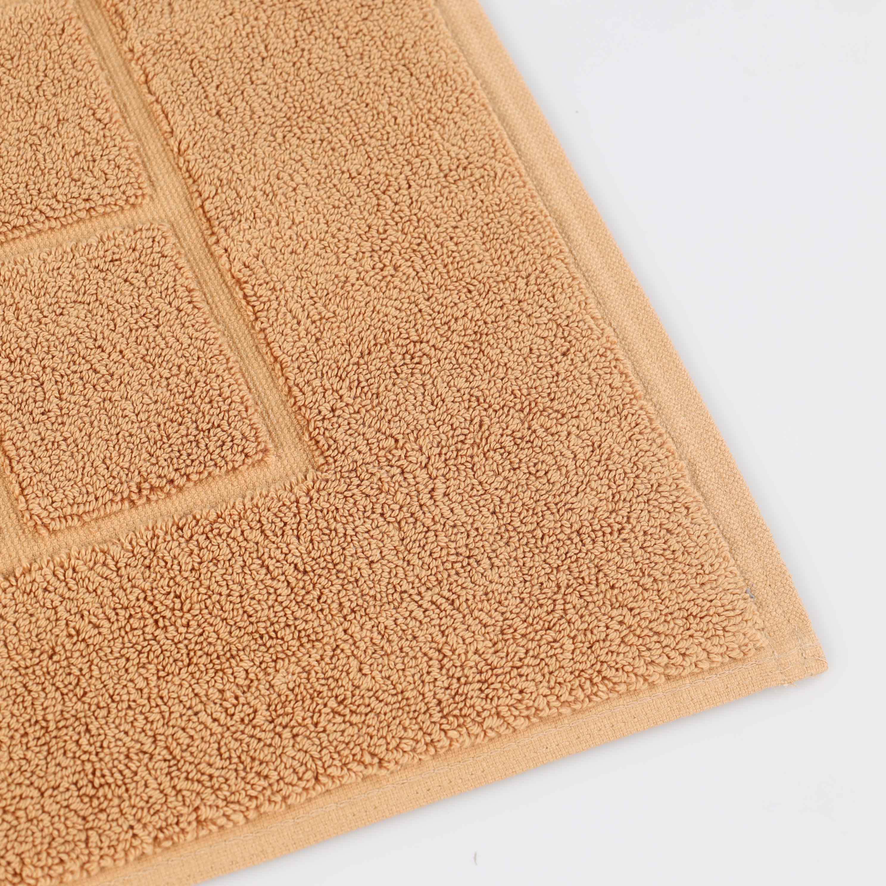 Nora Cotton Solid Absorbent Thick Checkered Washable Bath Mat Set of 2 - Bath Mats by Superior Brand