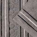 Sadie Zero Twist Cotton Jacquard Elegant Floral Motif Absorbent Hand Towel, Set of 6