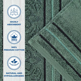 Sadie Zero Twist Cotton Elegant Floral Motif Absorbent Jacquard 6 Piece Towel Set