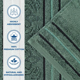 Sadie Zero Twist Cotton Jacquard Elegant Floral Motif Absorbent Hand Towel, Set of 6