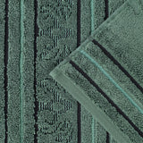 Sadie Zero Twist Cotton Elegant Floral Motif Absorbent Jacquard 6 Piece Towel Set