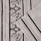 Sadie Zero Twist Cotton Jacquard Elegant Floral Motif Absorbent Hand Towel, Set of 6