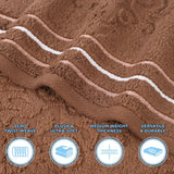 Sadie Zero Twist Cotton Jacquard Elegant Floral Motif Absorbent Hand Towel, Set of 6