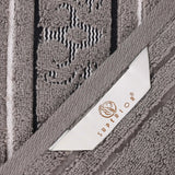 Sadie Zero Twist Cotton Elegant Floral Motif Absorbent Jacquard 6 Piece Towel Set