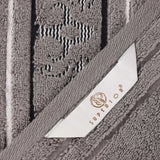 Sadie Zero Twist Cotton Jacquard Elegant Floral Motif Absorbent Hand Towel, Set of 6