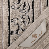 Sadie Zero Twist Cotton Elegant Floral Motif Absorbent Jacquard 6 Piece Towel Set