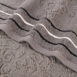 Sadie Zero Twist Cotton Jacquard Elegant Floral Motif Absorbent Hand Towel, Set of 6