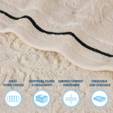 Sadie Zero Twist Cotton Jacquard Elegant Floral Motif Absorbent Hand Towel, Set of 6