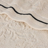 Sadie Zero Twist Cotton Elegant Floral Motif Absorbent Jacquard 6 Piece Towel Set