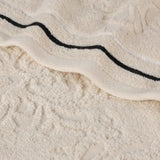 Sadie Zero Twist Cotton Jacquard Elegant Floral Motif Absorbent Hand Towel, Set of 6