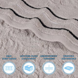 Sadie Zero Twist Cotton Elegant Floral Motif Absorbent Jacquard 6 Piece Towel Set