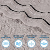 Sadie Zero Twist Cotton Jacquard Elegant Floral Motif Absorbent Hand Towel, Set of 6