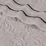 Sadie Zero Twist Cotton Jacquard Elegant Floral Motif Absorbent Hand Towel, Set of 6