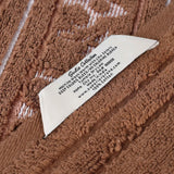 Sadie Zero Twist Cotton Elegant Floral Motif Absorbent Jacquard 6 Piece Towel Set