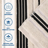 Sadie Zero Twist Cotton Absorbent Solid Hand Towel, Set of 6