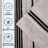 Sadie Zero Twist Cotton Absorbent Solid Hand Towel, Set of 6