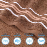 Sadie Zero Twist Cotton Absorbent Solid Hand Towel, Set of 6