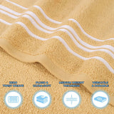 Sadie Zero Twist Cotton Absorbent Solid Hand Towel, Set of 6