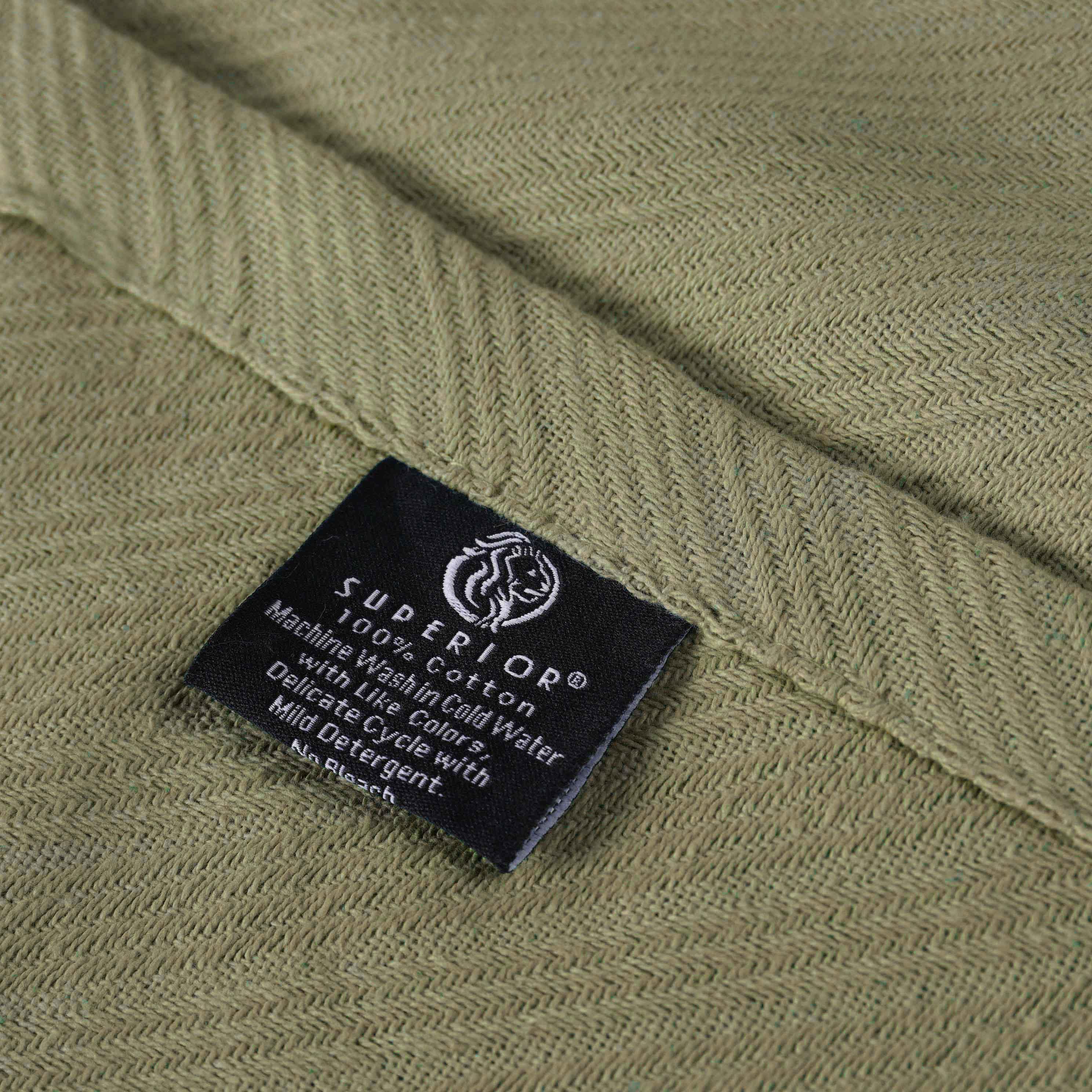 Milan Cotton Textured Jacquard Striped Lightweight Woven Blanket - Blanket by Superior Brand