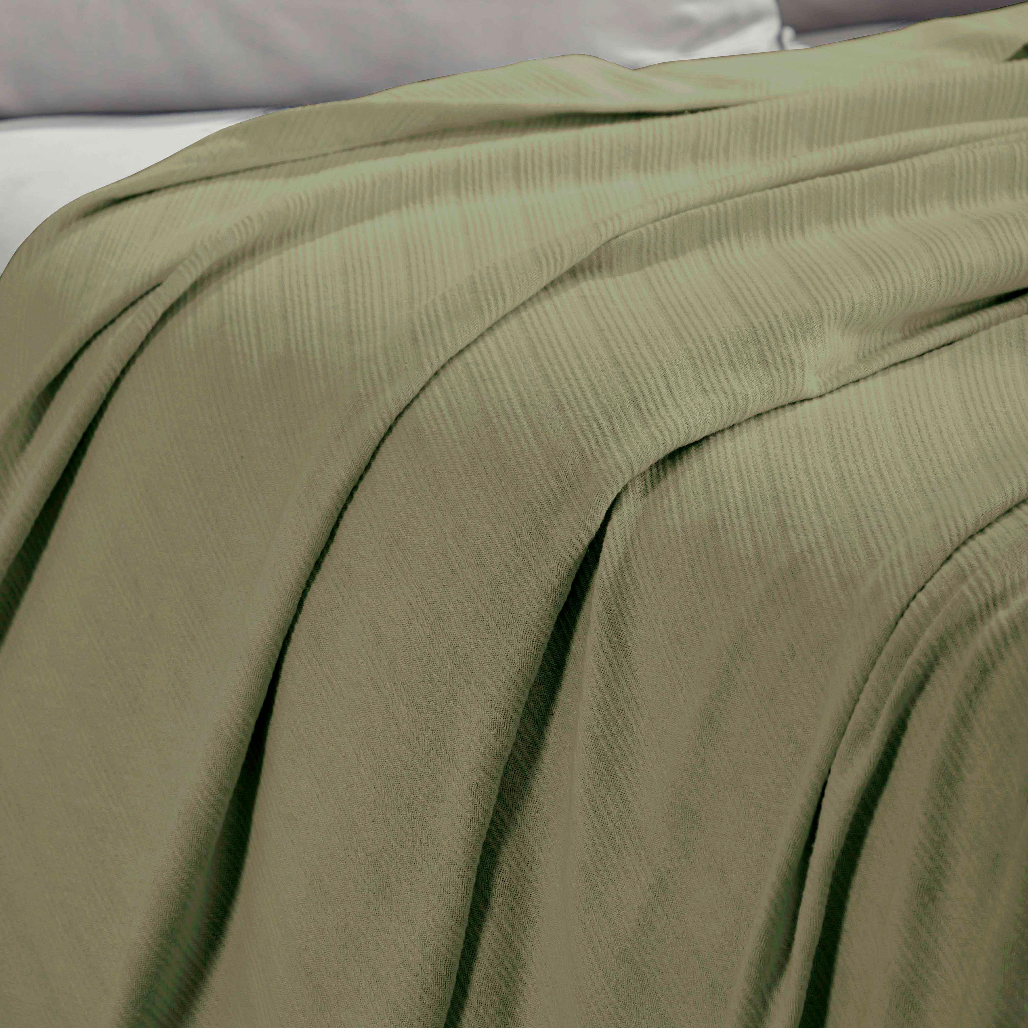Milan Cotton Textured Jacquard Striped Lightweight Woven Blanket - Blanket by Superior Brand