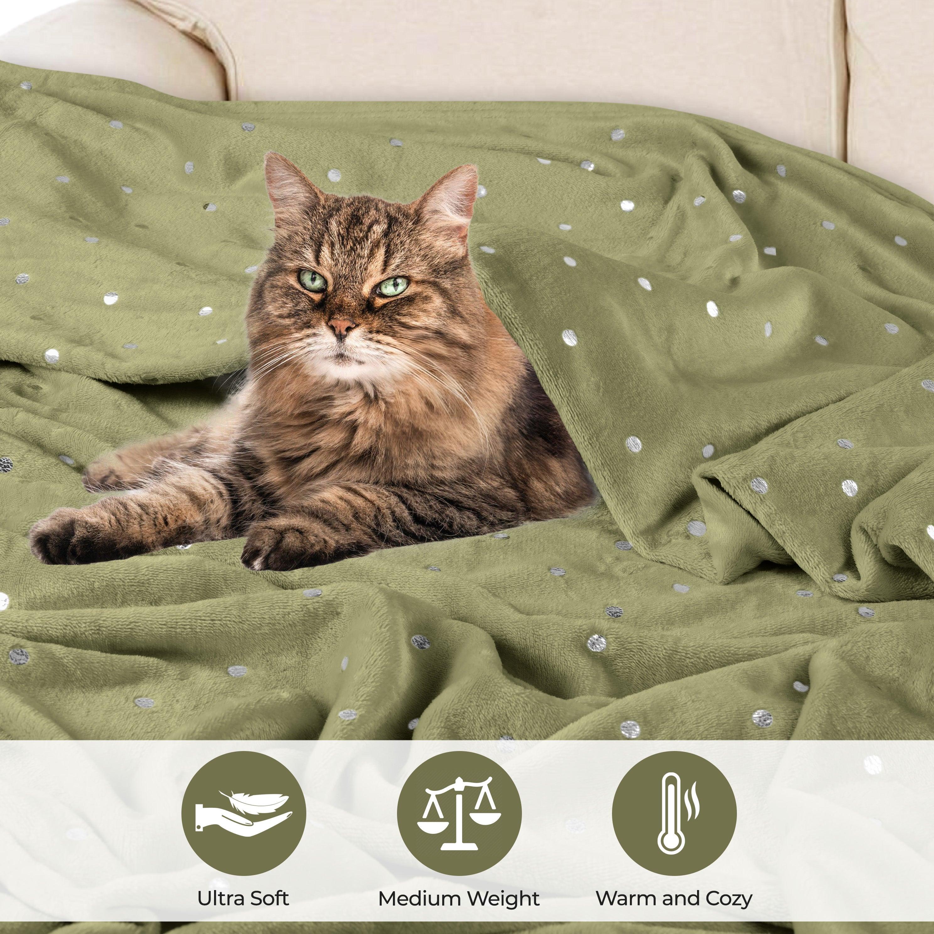 Fleece Plush Medium Weight Fluffy Soft Decorative Polka Dot Blanket - Blanket by Superior Brand