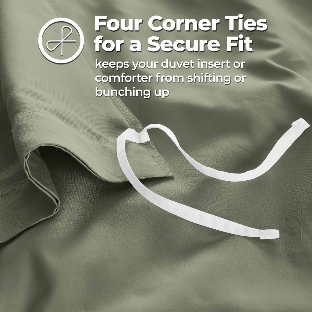 1200 Thread Count Egyptian Cotton Solid Duvet Cover - Egyptian Cotton Duvet Cover Set by Superior Brand