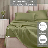 1200 Thread Count Cotton Rich Bed Sheet Set Solid Deep Pocket - Sheet Set by Superior Brand