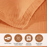 Lightweight Cotton Bedspread Sets 3-Piece Geometric Fret Jacquard Matelassé Scalloped - Bedspread by Superior Brand