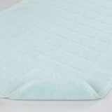 Nora Cotton Solid Absorbent Thick Checkered Washable Bath Mat Set of 2 - Bath Mats by Superior Brand