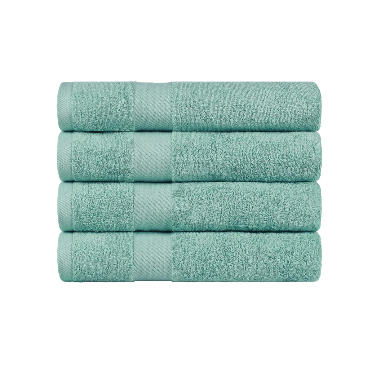 Egyptian Cotton Dobby Border Medium Weight 4 Piece Bath Towel Set