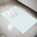 Nora Cotton Solid Absorbent Thick Checkered Washable Bath Mat Set of 2 - Bath Mats by Superior Brand