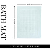 Nora Cotton Solid Absorbent Thick Checkered Washable Bath Mat Set of 2 - Bath Mats by Superior Brand