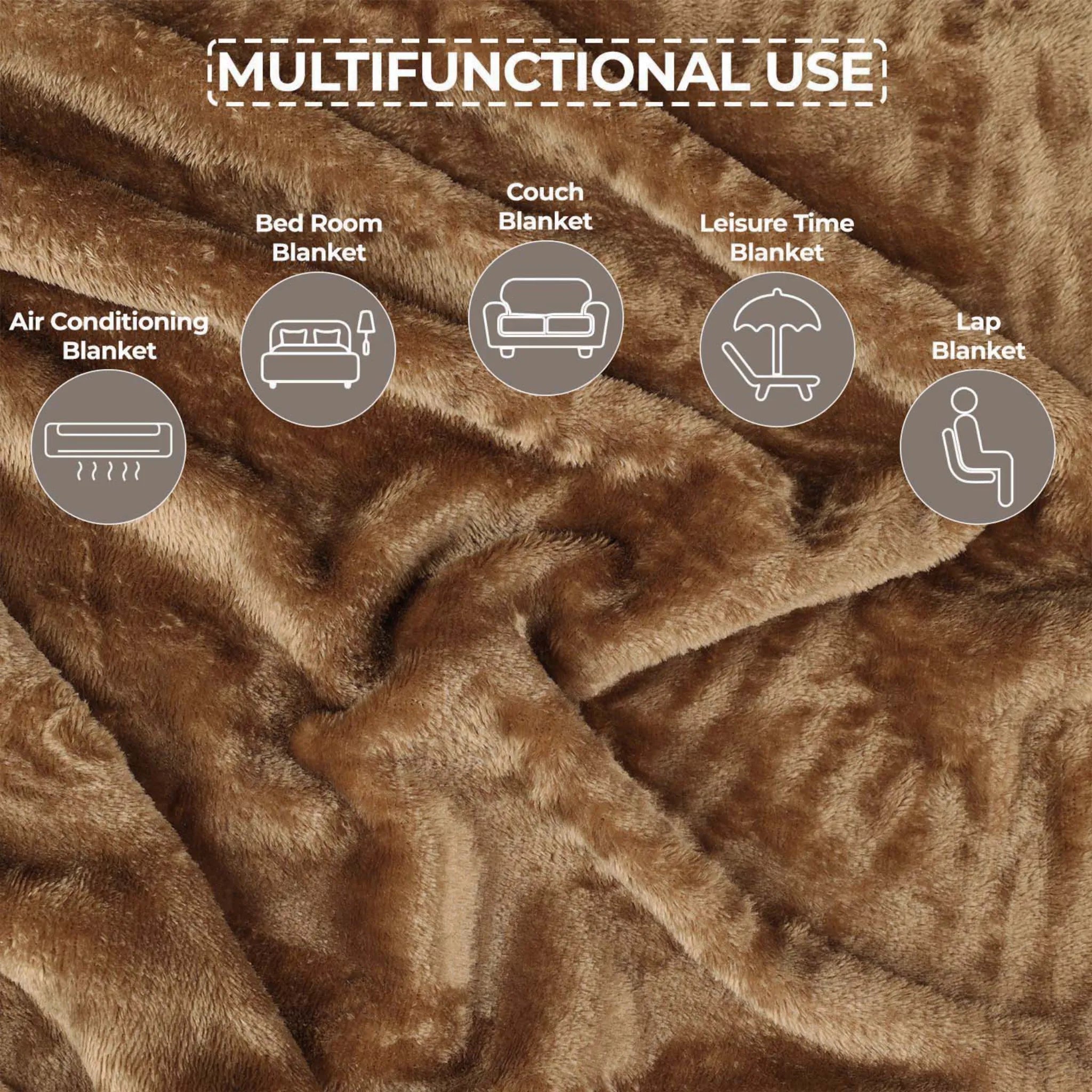 Superior Fleece Plush Medium Weight Fluffy Soft Decorative Throw - Blanket by Superior Brand