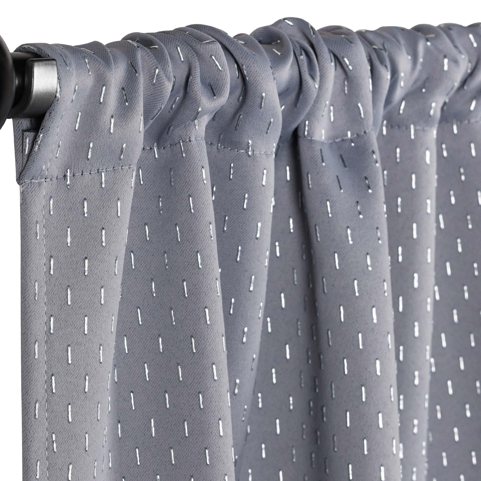 Modern Shimmer Washable Room Darkening Blackout Curtains, Set of 2 - Blackout Curtains by Superior Brand