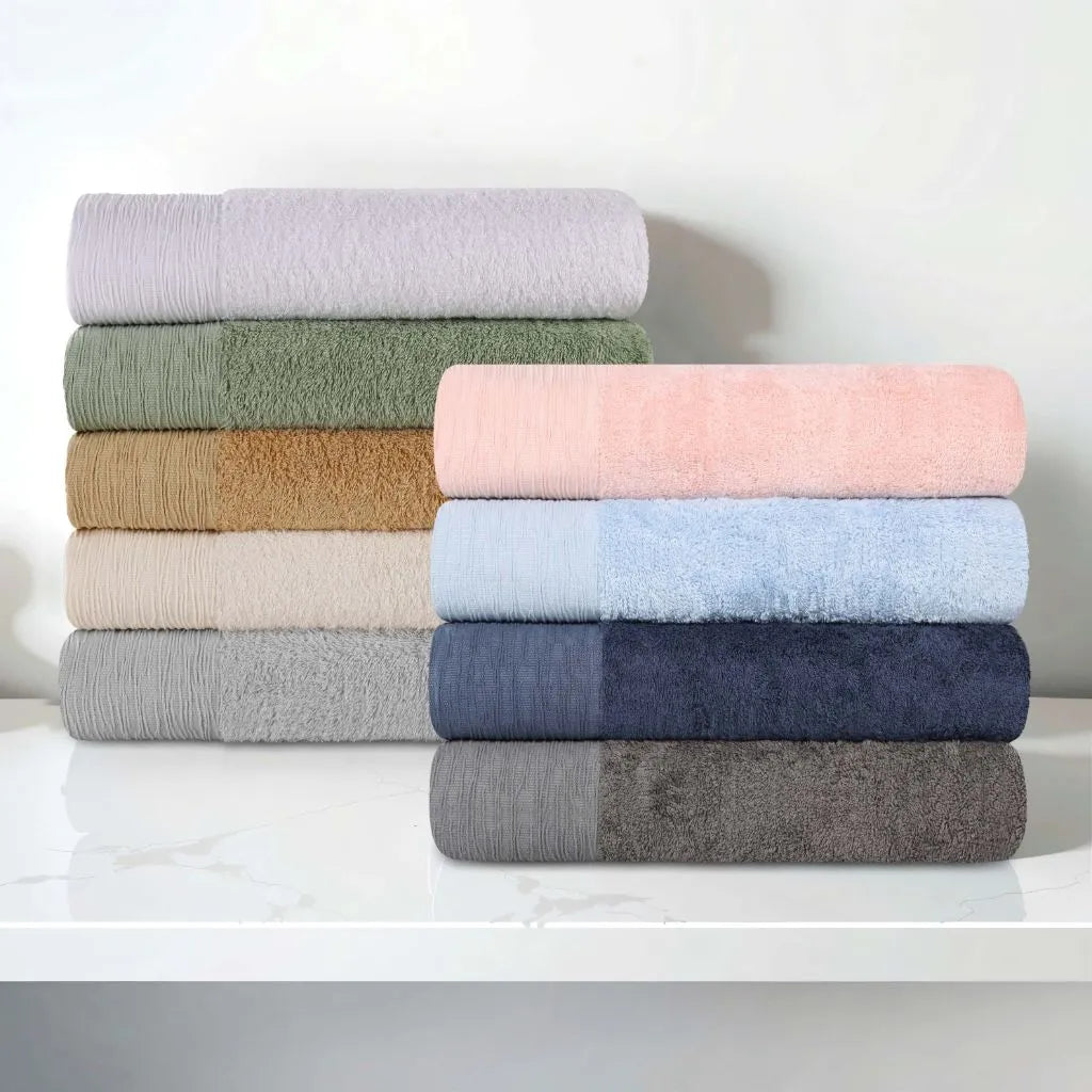 Rayon from Bamboo Eco-Friendly Fluffy Soft Solid 6 Piece Towel Set - Towel Set by Superior Brand