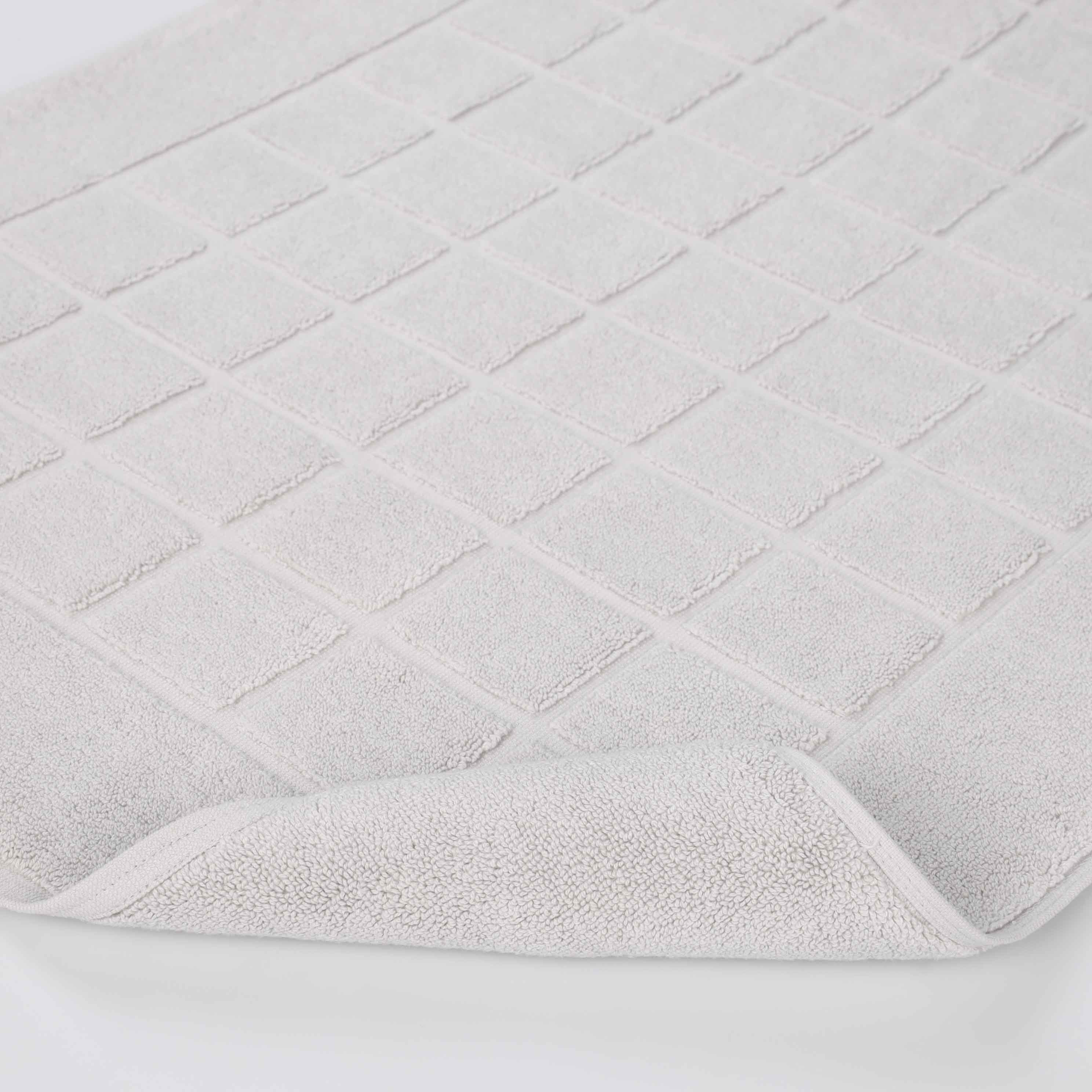 Nora Cotton Solid Absorbent Thick Checkered Washable Bath Mat Set of 2 - Bath Mats by Superior Brand
