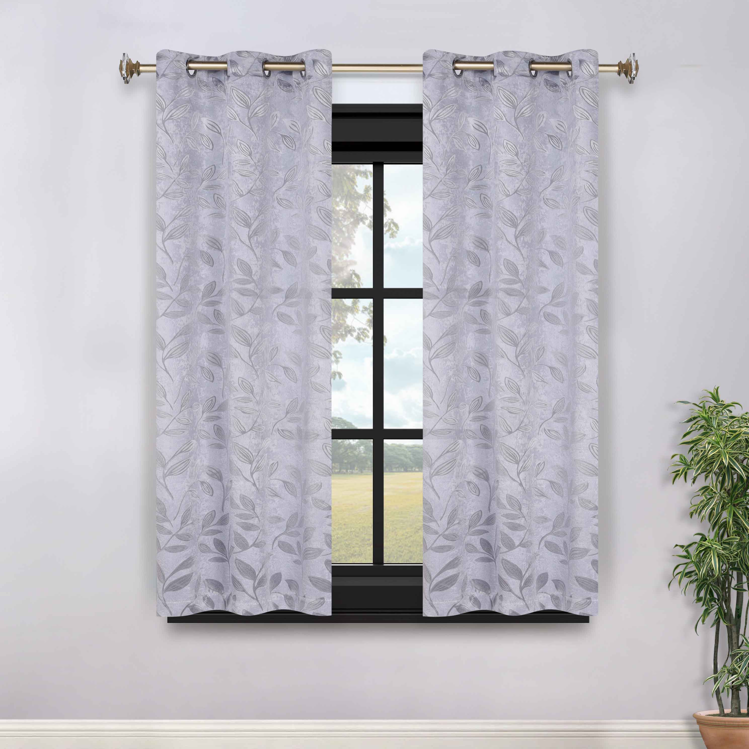 Leaves Room Darkening Grommet Blackout Curtain Panels, Set of 2 - Blackout Curtains by Superior Brand