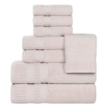 Zero Twist Cotton Towels 8 Piece Venice Collection - Towel Set by Superior Brand