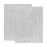Leo Cotton Solid Modern Absorbent Heavy Washable Bath Mat Set of 2 - Bath Mats by Superior Brand